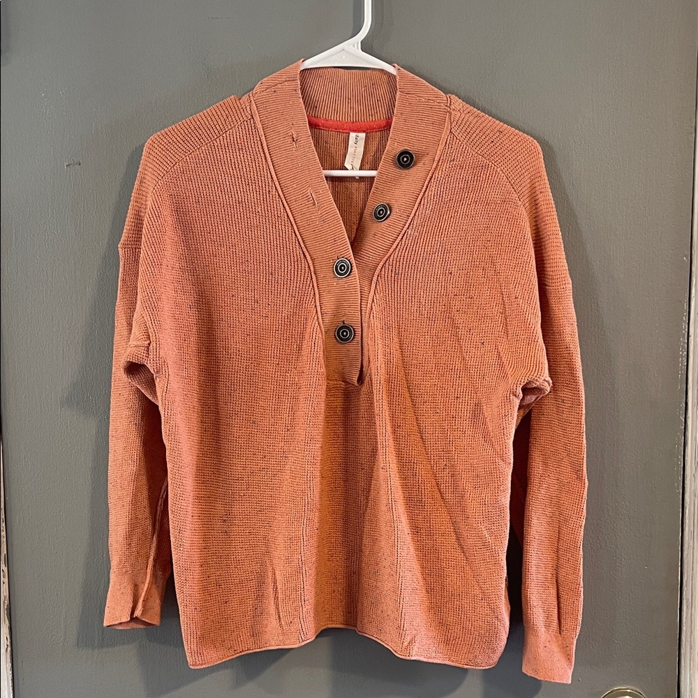 Daily Practice Women's V-Neck‎ Sweater with Button Detail